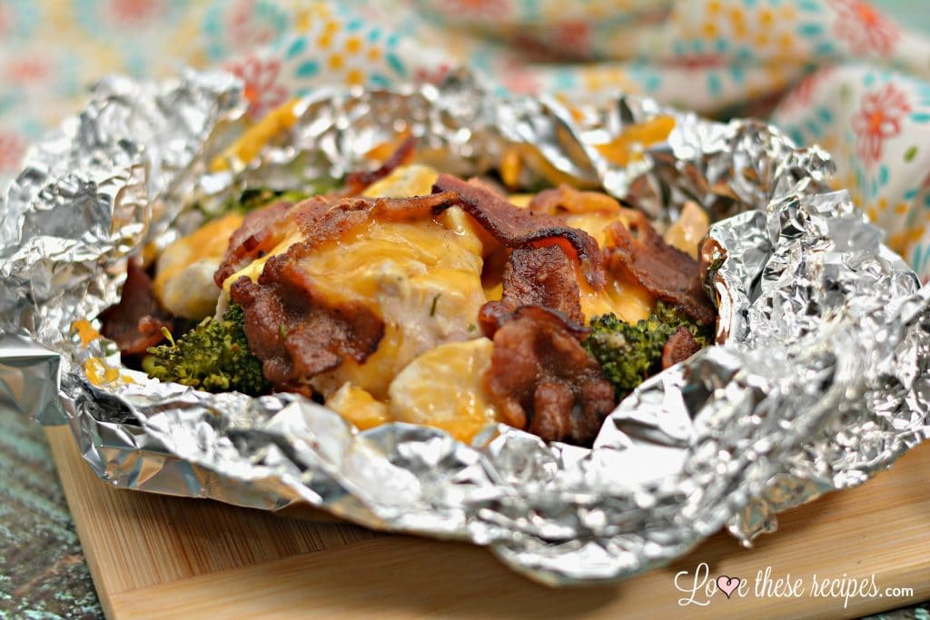 Chicken Bacon Ranch Foil Packet Meal Love These Recipes Step 8