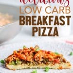 low carb pizza with meat and veggies