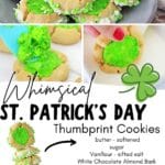 This St. Patrick's Day inspired take on thumbprint cookies is both delicious and beautiful! Whomever you share these cookies with will feel pretty lucky!