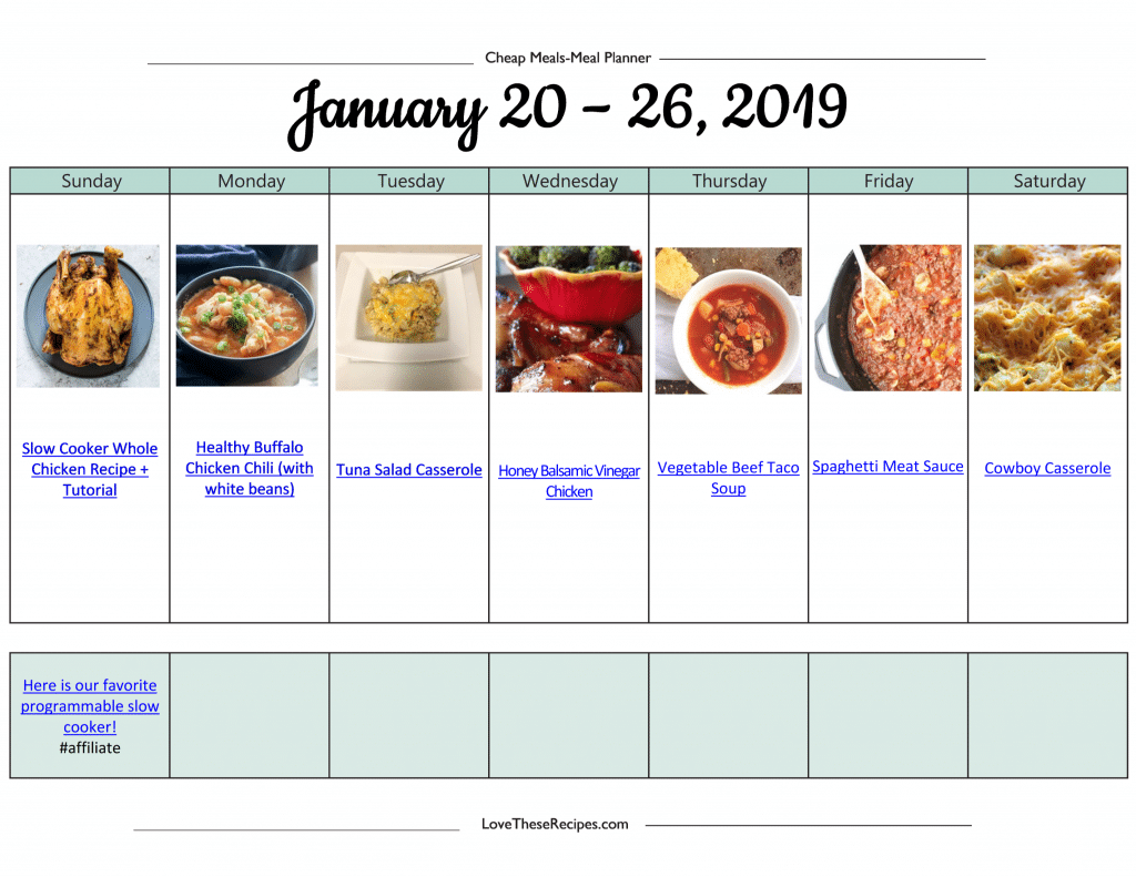 Quick Meal Plan